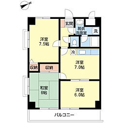 アルキオネ 3DKの間取図画像