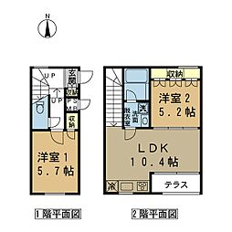 bauneun 2LDKの間取図画像