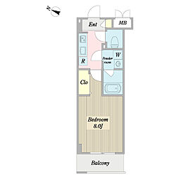 ウェルコフラワーガーデン 1Kの間取図画像