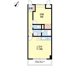 エレンシア 1LDKの間取図画像