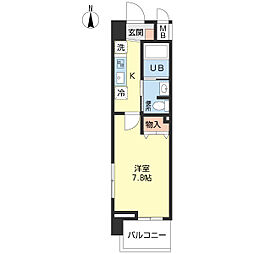 カーサフェリーチェ 1Kの間取図画像