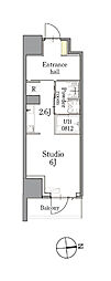 CLASSEUM(クラシアム)仙台新寺通 ワンルームの間取図画像