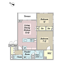 間取図画像 2LDK