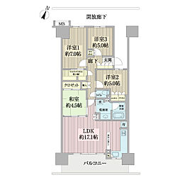 ガーデンゲート千葉ニュータウン中央WEST 4LDKの間取図画像