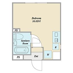プラチナフォルム上野秋葉原ＥＡＳＴ 4階ワンルームの間取り