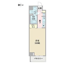 エース浅草 1Kの間取図画像