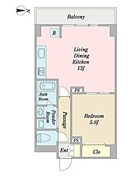Luce 1LDKの間取図画像