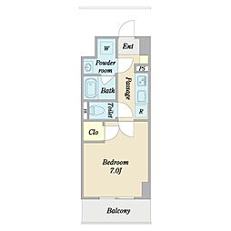 CityRiver 1Kの間取図画像