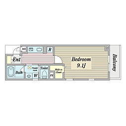 Luce Garden 1Kの間取図画像