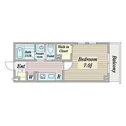 Luce Garden 1Kの間取図画像