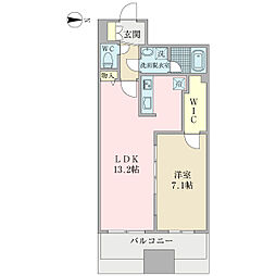 エルコンテント 5階1LDKの間取り