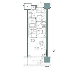 パークアクシスうつぼ公園 1Kの間取図画像