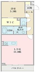 リーブル都島 1LDKの間取図画像