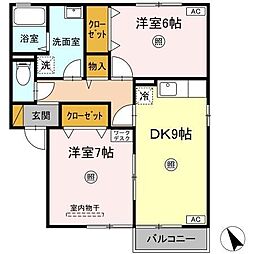 間取図画像 2DK
