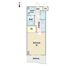 Ｒｅｖｅｒｉｅ（レヴェリー） 3階1Kの間取り