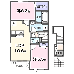 間取図画像 2LDK