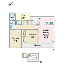 リブラ 2SLDKの間取図画像