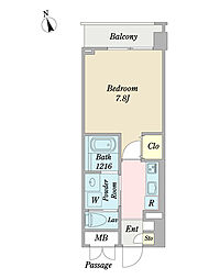 ＣＯＺＹ川名本町 3階1Kの間取り