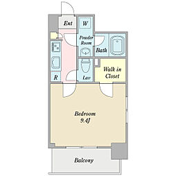 プロシード瑞穂 7階1Kの間取り