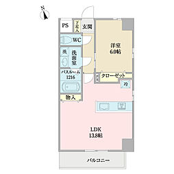 コントレイルりんくう常滑 1LDKの間取図画像