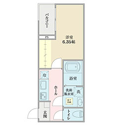 名古屋市瑞穂区浮島町アパート 1Kの間取図画像