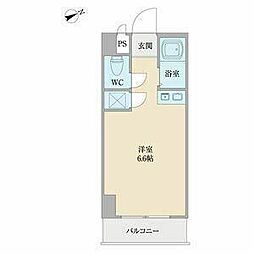 Vita六番町 ワンルームの間取図画像