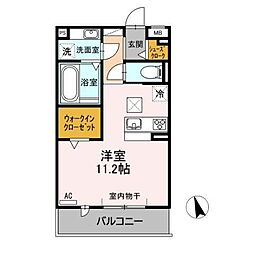 あいりす浄水 ワンルームの間取図画像
