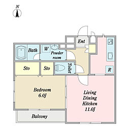 シェリール 1LDKの間取図画像