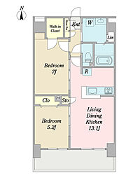 AreaSoinsFontana 2LDKの間取図画像