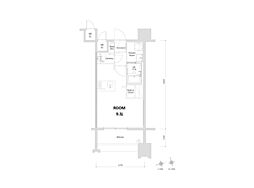 エンクレスト博多EXCEED ワンルームの間取図画像