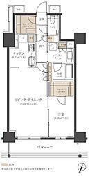 福岡市中央区薬院2丁目マンション 1LDKの間取図画像