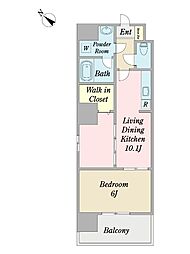 MODERNPALAZZO博多駅南2 2DKの間取図画像