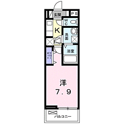 クラウンハイツ 1Kの間取図画像