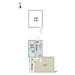 GRACE・K 1Kの間取図画像
