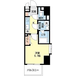 ネオハイム錦糸 1Kの間取図画像