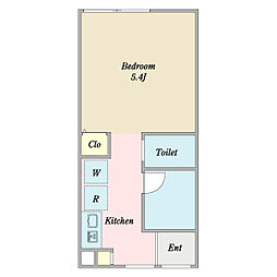 第二寿荘 1階1Kの間取り