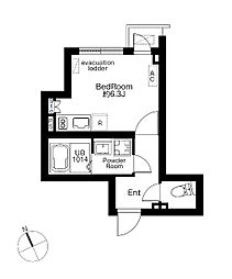 SPHERE MOTOYOYOGI HILL TERRACE ワンルームの間取図画像