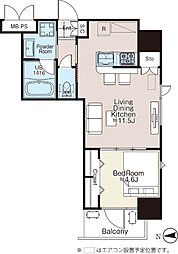 BLESS三軒茶屋EAST 1LDKの間取図画像