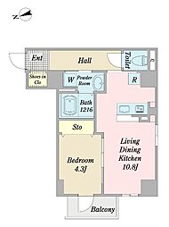 間取図画像 1LDK