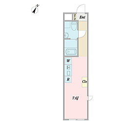 プラチナフォルム護国寺富士見坂 ワンルームの間取図画像