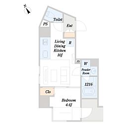 CASTALIA 1LDKの間取図画像