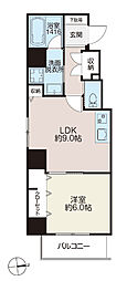 レガルテ外苑東 1LDKの間取図画像
