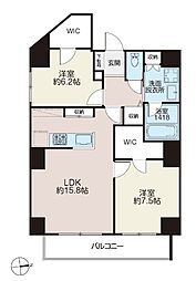 レガルテ外苑東 2LDKの間取図画像