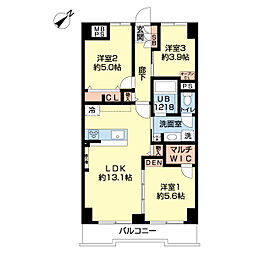 モンテベルデ横浜 3LDKの間取図画像