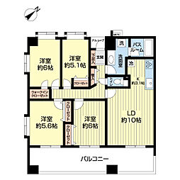 ライオンズマンション横濱本牧ベイステージ 4LDKの間取図画像
