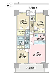 クレッセント船堀 3LDKの間取り