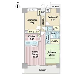 ライオンズマンション船堀親水公園 3LDKの間取図画像