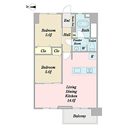 北砂四丁目住宅 2LDKの間取図画像