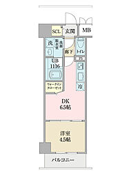 ＬＵＯＮＴＯ（ルオント） 7階1DKの間取り