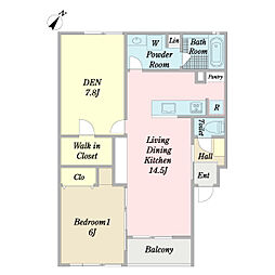コンフォール横山 2LDKの間取図画像